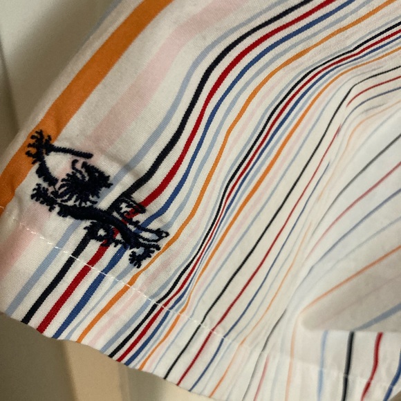 EC Hilfiger Multicolor Striped Shirt Size Large - Picture 6 of 8